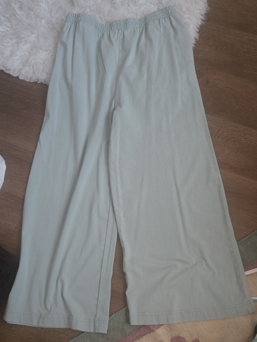 Z Supply Wide-Leg Pull-On Pants in Sage Green